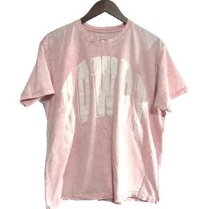 Ariat Pink Howdy Graphic T-Shirt XL Boyfriend Fit Acid Wash Cotton 10055130